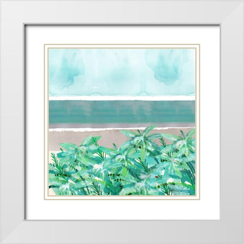 Wild Palms III White Modern Wood Framed Art Print with Double Matting by Kouta, Flora