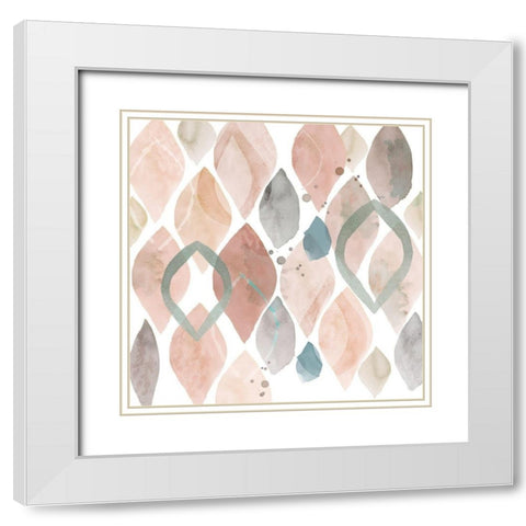 Water Colours II White Modern Wood Framed Art Print with Double Matting by Kouta, Flora