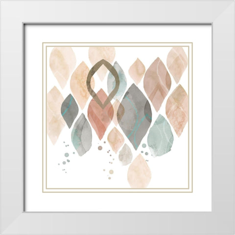 Water Colours IV White Modern Wood Framed Art Print with Double Matting by Kouta, Flora