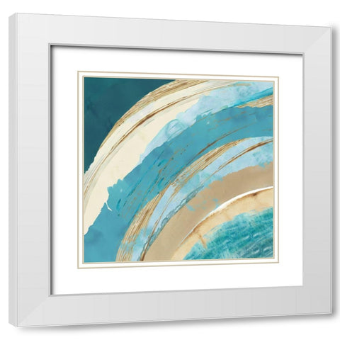 Making Waves I White Modern Wood Framed Art Print with Double Matting by Kouta, Flora