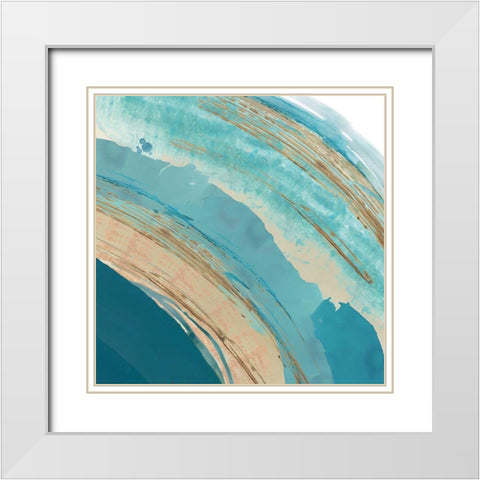 Making Waves III White Modern Wood Framed Art Print with Double Matting by Kouta, Flora