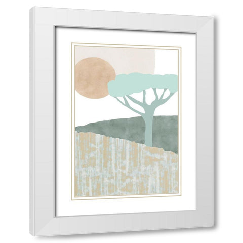 Ennerdale I White Modern Wood Framed Art Print with Double Matting by Kouta, Flora