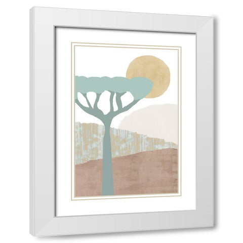 Ennerdale II White Modern Wood Framed Art Print with Double Matting by Kouta, Flora