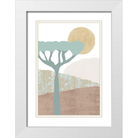 Ennerdale II White Modern Wood Framed Art Print with Double Matting by Kouta, Flora