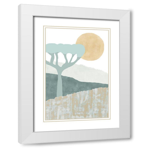 Ennerdale III White Modern Wood Framed Art Print with Double Matting by Kouta, Flora