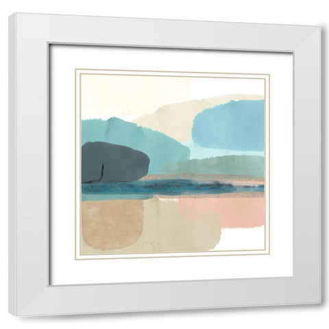 Thirlmere I White Modern Wood Framed Art Print with Double Matting by Kouta, Flora
