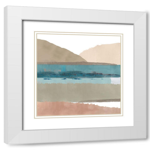 Thirlmere II White Modern Wood Framed Art Print with Double Matting by Kouta, Flora