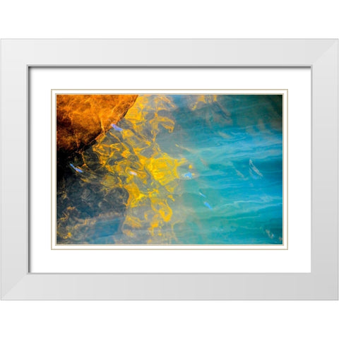 Blazing Star White Modern Wood Framed Art Print with Double Matting by Cooper, Helena