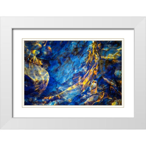 Blue Velvet White Modern Wood Framed Art Print with Double Matting by Cooper, Helena