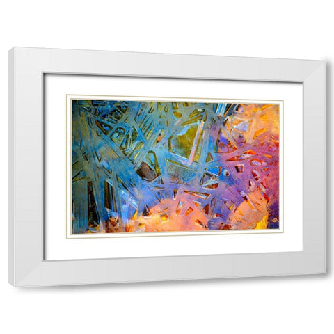 Connecting White Modern Wood Framed Art Print with Double Matting by Cooper, Helena