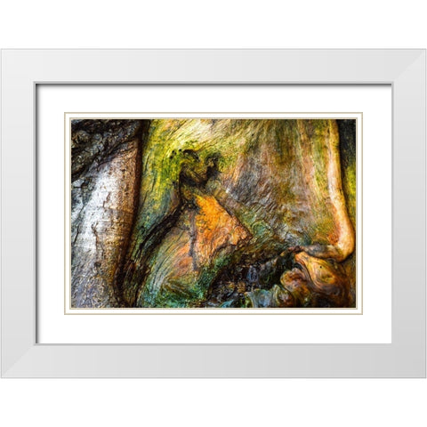 Dionysus White Modern Wood Framed Art Print with Double Matting by Cooper, Helena