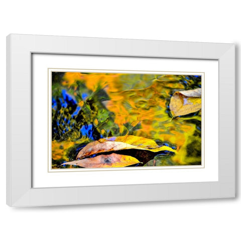 Restful White Modern Wood Framed Art Print with Double Matting by Cooper, Helena