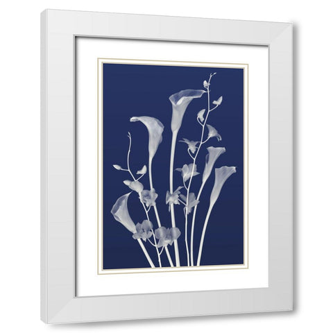 Freiends Forever in Indigo White Modern Wood Framed Art Print with Double Matting by Robertson, Leda