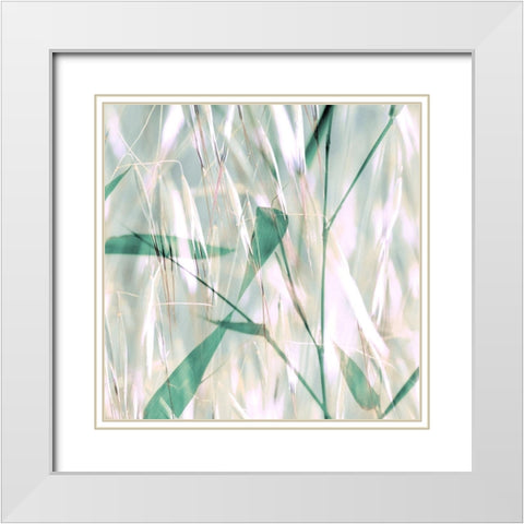 Flourish XII White Modern Wood Framed Art Print with Double Matting by Aryai, Sia