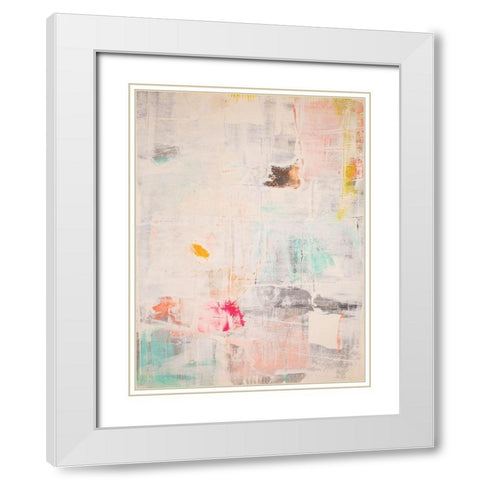 Mosaic I White Modern Wood Framed Art Print with Double Matting by Aryai, Sia