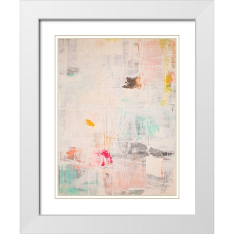 Mosaic I White Modern Wood Framed Art Print with Double Matting by Aryai, Sia