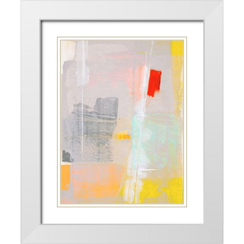 Mosaic IV White Modern Wood Framed Art Print with Double Matting by Aryai, Sia