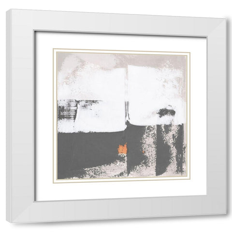 Mosaic XIII White Modern Wood Framed Art Print with Double Matting by Aryai, Sia