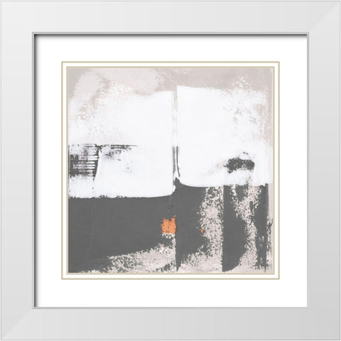 Mosaic XIII White Modern Wood Framed Art Print with Double Matting by Aryai, Sia