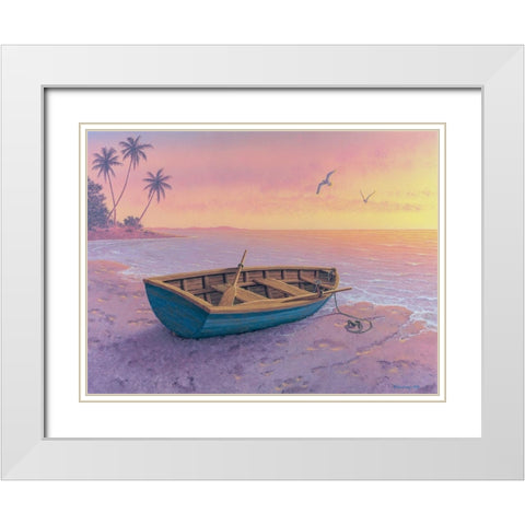 Life is but a Dream White Modern Wood Framed Art Print with Double Matting by Courtney, Richard