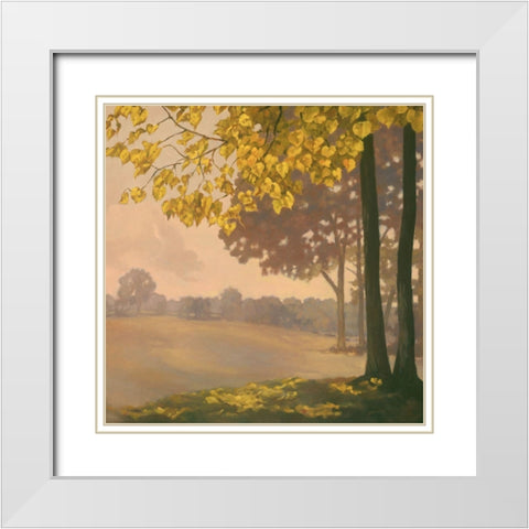 Autumn Memories White Modern Wood Framed Art Print with Double Matting by Reynolds, Graham
