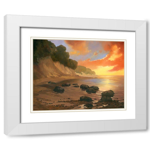 July Evening White Modern Wood Framed Art Print with Double Matting by Reynolds, Graham