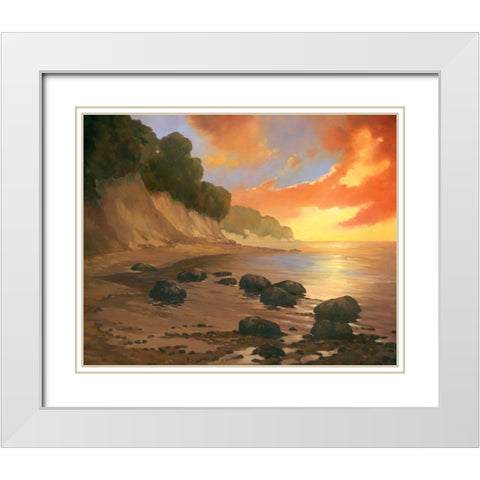 July Evening White Modern Wood Framed Art Print with Double Matting by Reynolds, Graham