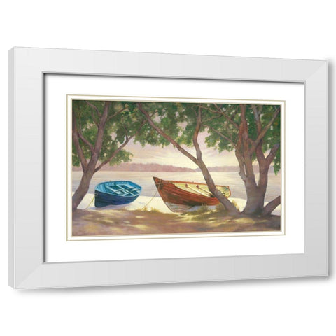 Lakeside I White Modern Wood Framed Art Print with Double Matting by Reynolds, Graham