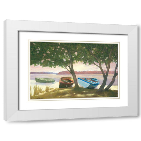 Lakeside II White Modern Wood Framed Art Print with Double Matting by Reynolds, Graham