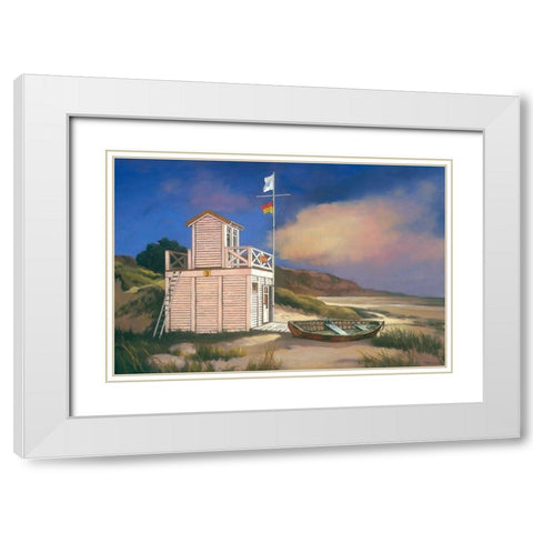Way Station I White Modern Wood Framed Art Print with Double Matting by Reynolds, Graham