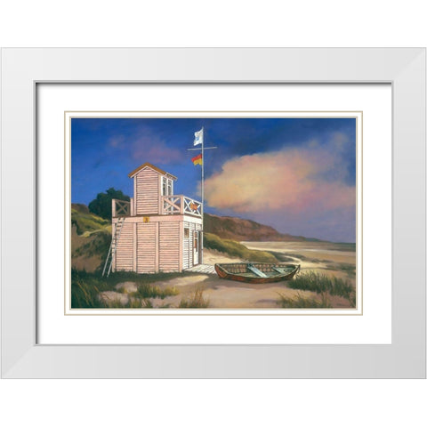 Way Station I White Modern Wood Framed Art Print with Double Matting by Reynolds, Graham
