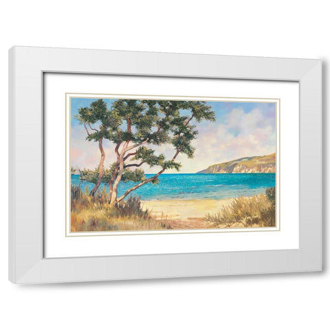 On the Beach I White Modern Wood Framed Art Print with Double Matting by Reynolds, Graham