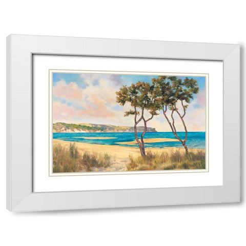 On the Beach II White Modern Wood Framed Art Print with Double Matting by Reynolds, Graham