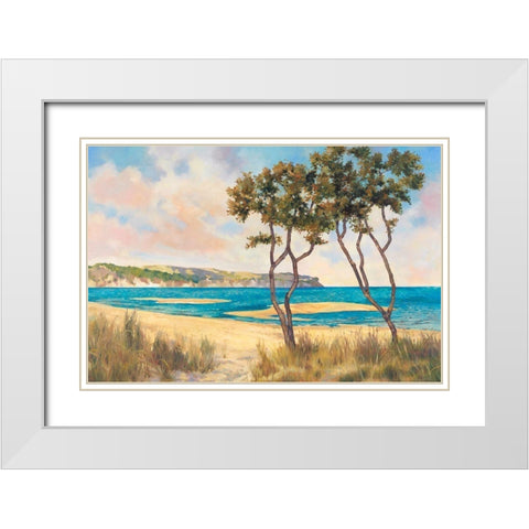 On the Beach II White Modern Wood Framed Art Print with Double Matting by Reynolds, Graham