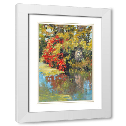 Stream Side I White Modern Wood Framed Art Print with Double Matting by Reynolds, Graham