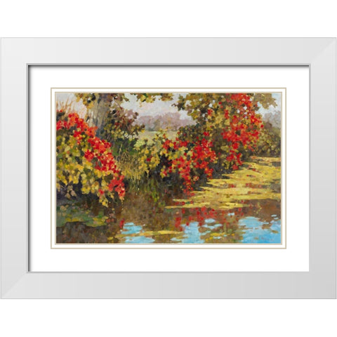 Stream Side II White Modern Wood Framed Art Print with Double Matting by Reynolds, Graham