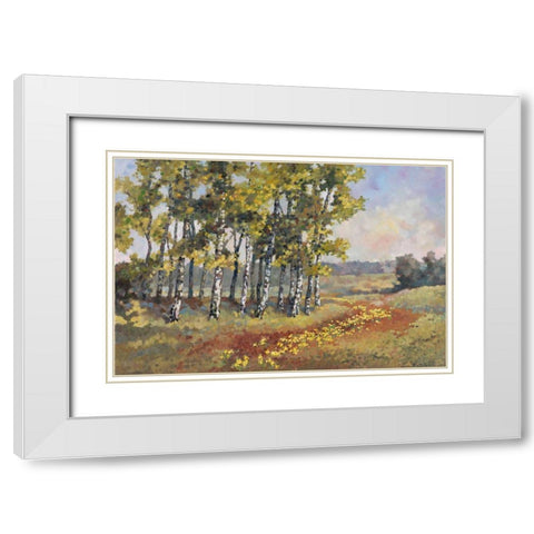Yellow Fever White Modern Wood Framed Art Print with Double Matting by Reynolds, Graham