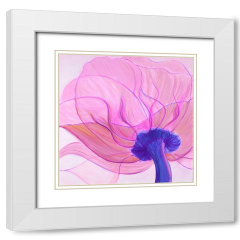 Luminous Flower I I White Modern Wood Framed Art Print with Double Matting by Joy, Julie