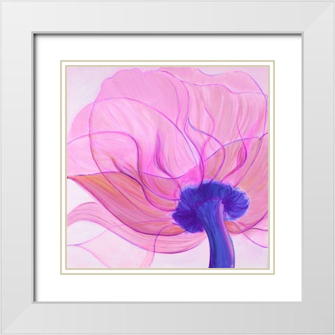 Luminous Flower I I White Modern Wood Framed Art Print with Double Matting by Joy, Julie