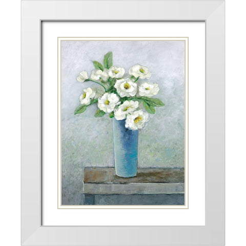 Les Fleurs Du Jour White Modern Wood Framed Art Print with Double Matting by Joy, Julie