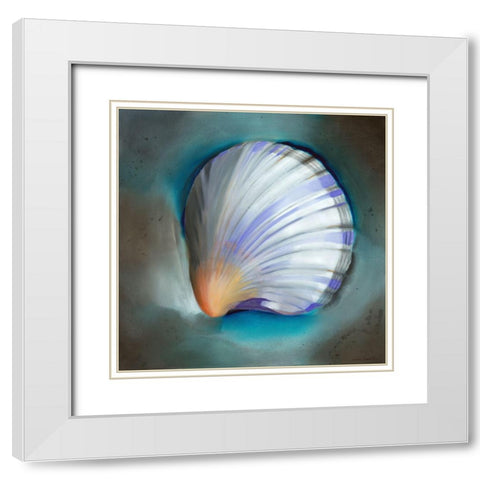 Wild Blues IV White Modern Wood Framed Art Print with Double Matting by Montillo, Louise