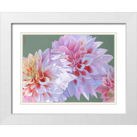 Heart And Soul White Modern Wood Framed Art Print with Double Matting by Montana, Enzo