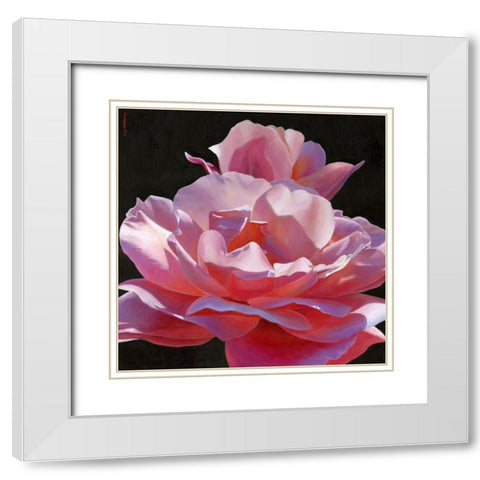 Glory Of Love White Modern Wood Framed Art Print with Double Matting by Montana, Enzo