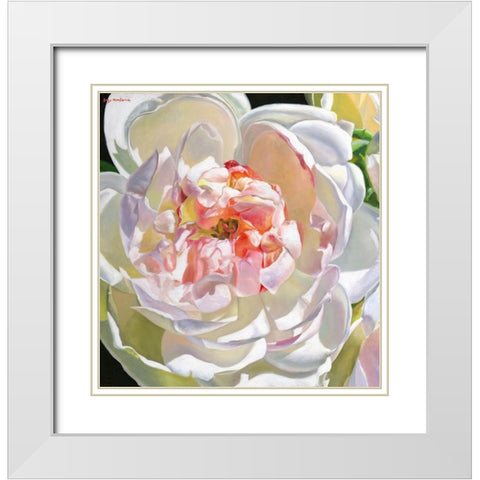 Here,There And Everywhere White Modern Wood Framed Art Print with Double Matting by Montana, Enzo