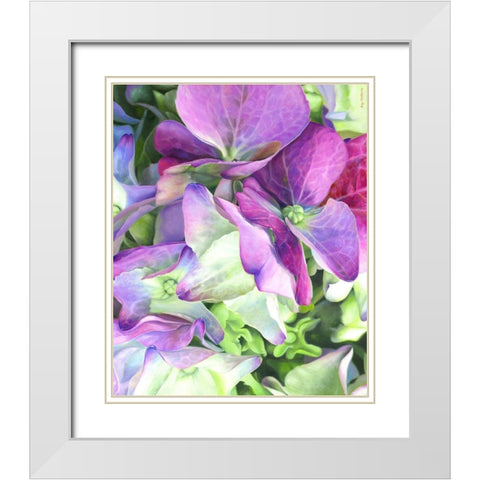 Love White Modern Wood Framed Art Print with Double Matting by Montana, Enzo