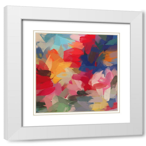 Colorful chaos II White Modern Wood Framed Art Print with Double Matting by Orlov, Irena