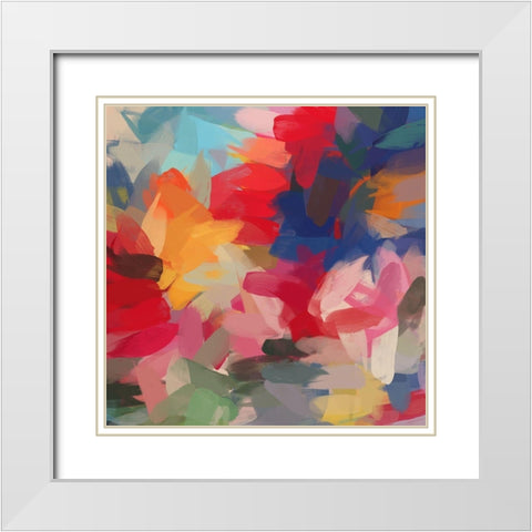 Colorful chaos II White Modern Wood Framed Art Print with Double Matting by Orlov, Irena