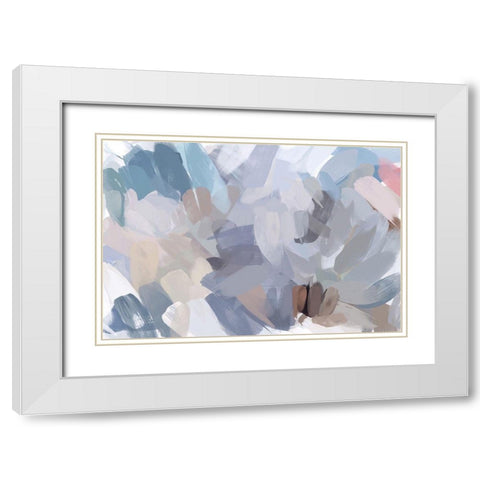 The Color Movement I White Modern Wood Framed Art Print with Double Matting by Orlov, Irena