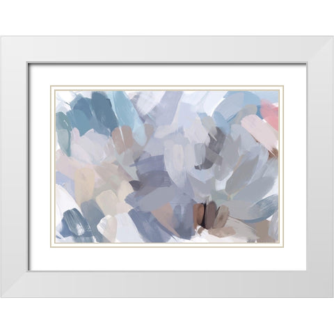 The Color Movement I White Modern Wood Framed Art Print with Double Matting by Orlov, Irena