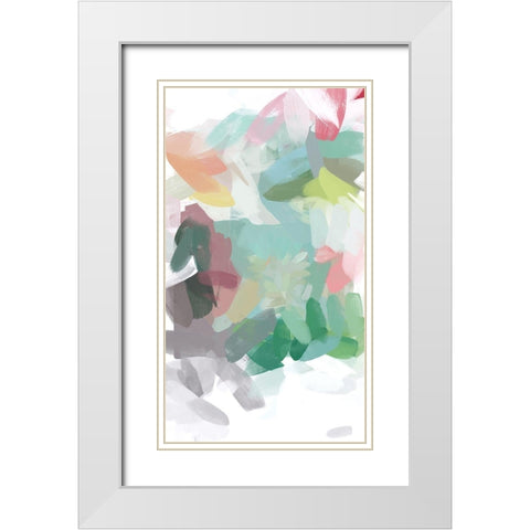 The Color Movement II White Modern Wood Framed Art Print with Double Matting by Orlov, Irena